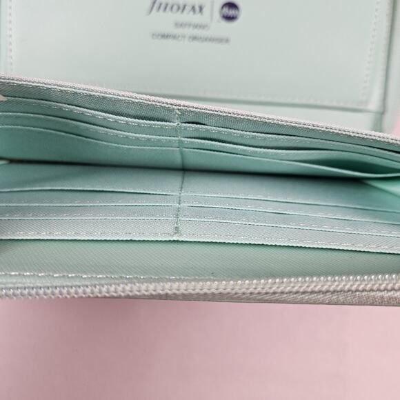 Filofax Saffiano Personal Compact Zip Organizer Spiral Wallet Travel Case Budget - Picture 9 of 13